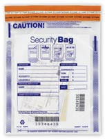 9 x 12" Single Pocket Deposit Bag, Clear - 53849C
